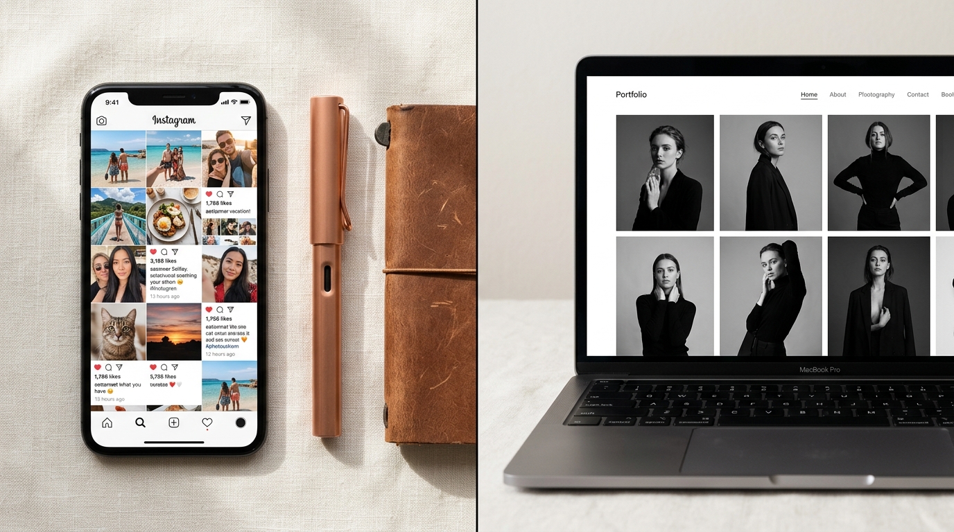 Pourquoi Instagram ne suffit pas comme portfolio de photographe